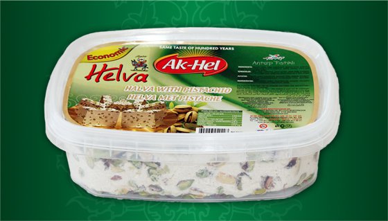 Plastik Kutu Antep Fıstıklı Helva Net 1900 Gr